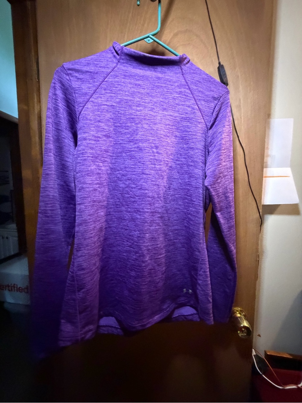 Under amour  Purple Heather Mock Neck Long-Sleeve Sweater